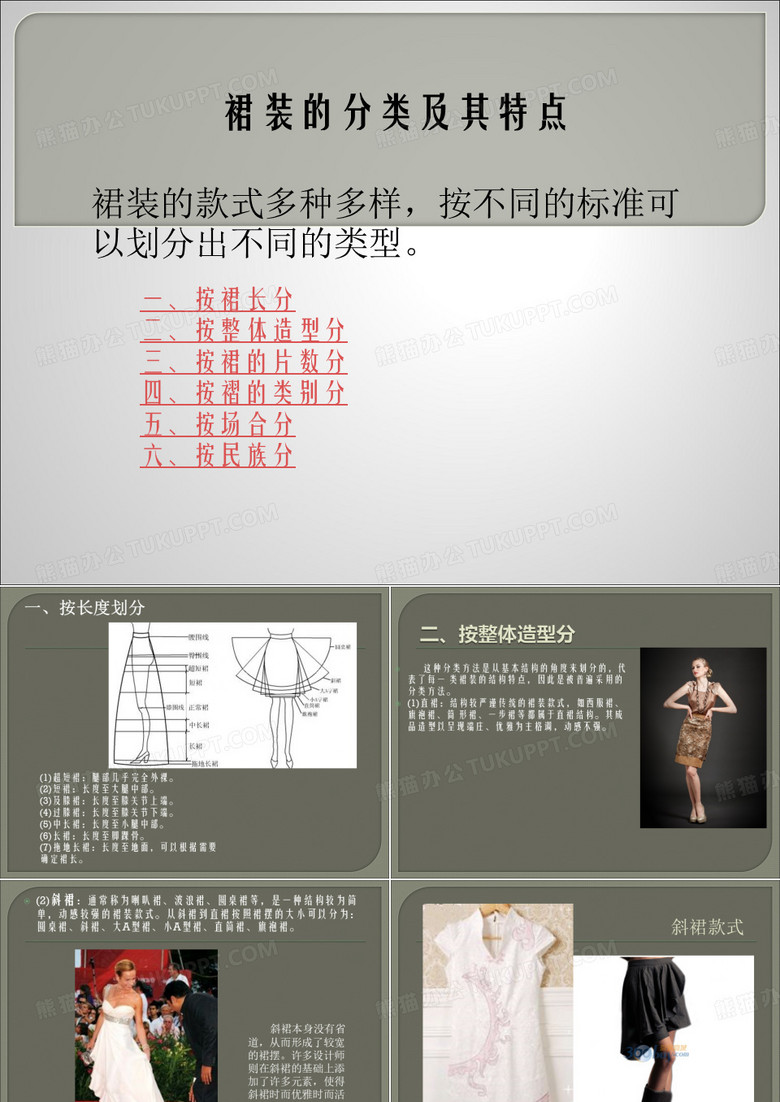 裙装的分类及其特点..