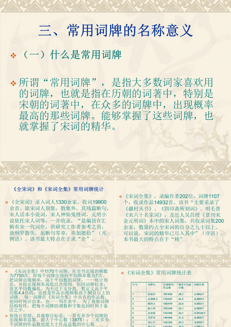 常用词牌名称意义