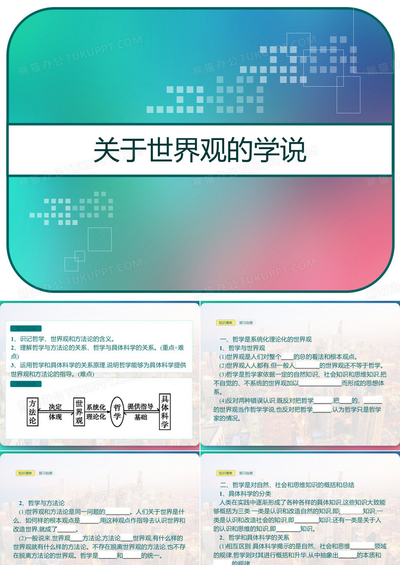 关于世界观的学说 PPT