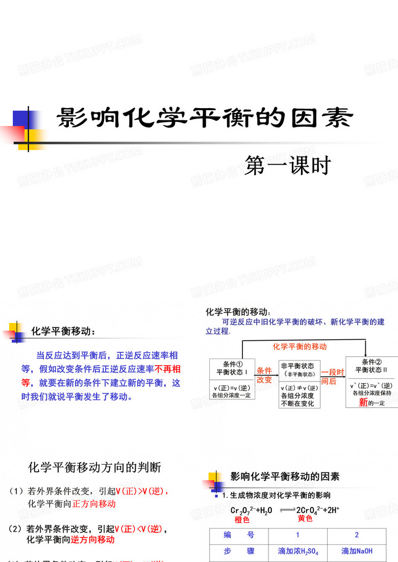 化学平衡移动
