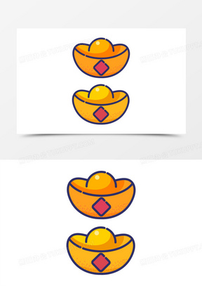 卡通元宝图片素材