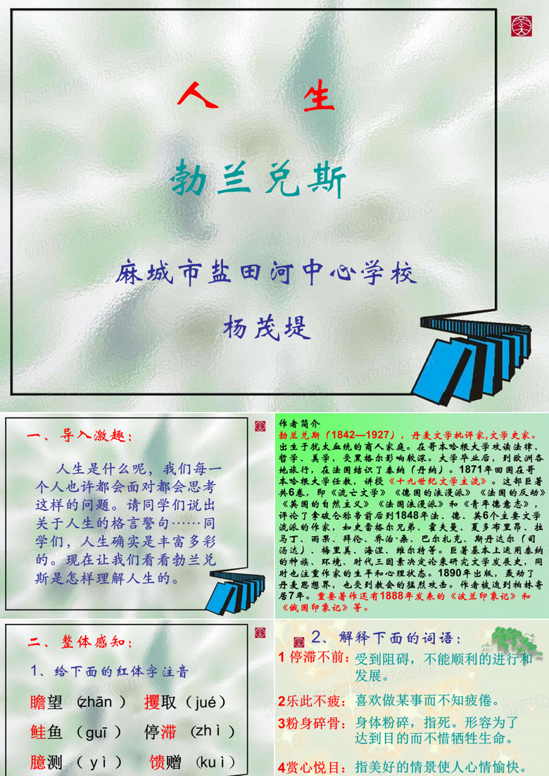 《人生》(勃兰兑斯)课件
