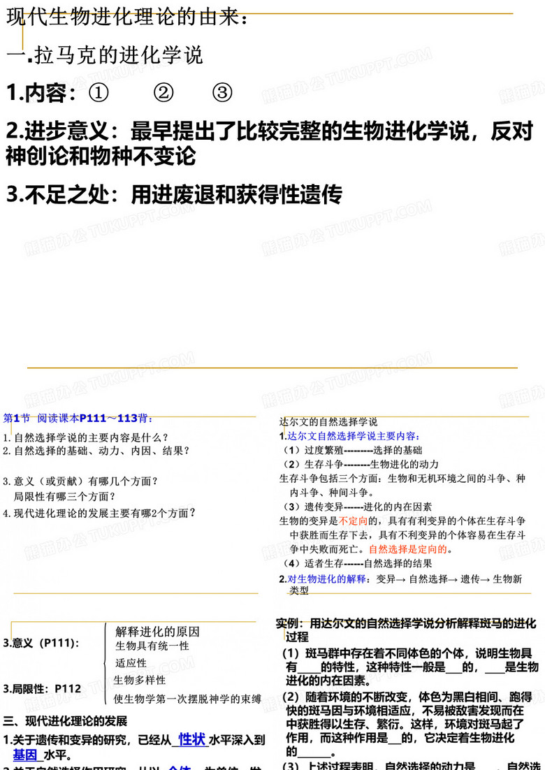 现代生物进化理论