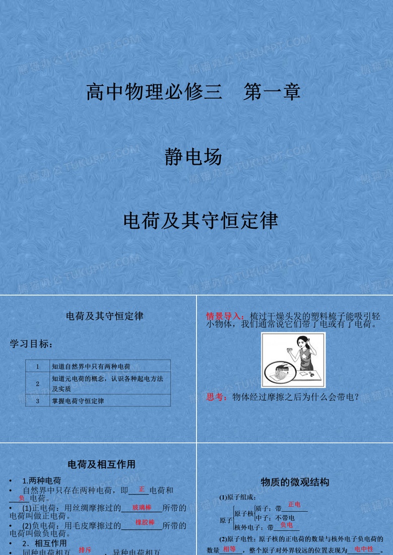 《电荷及其守恒定律》课件
