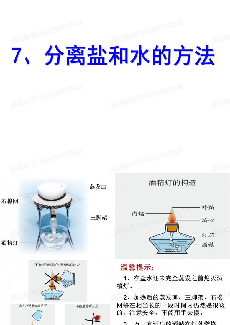 分离食盐与水的方法课件