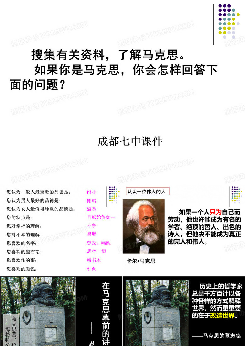 在马克思墓前的讲话