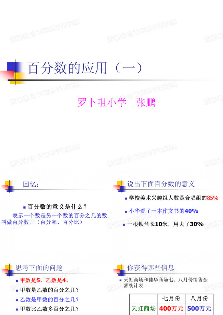 百分数的应用一