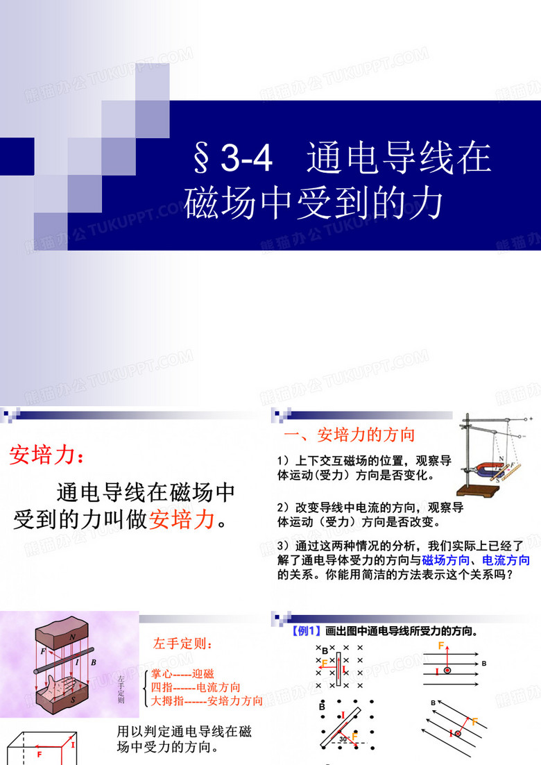 通电导线在磁场中受到的力