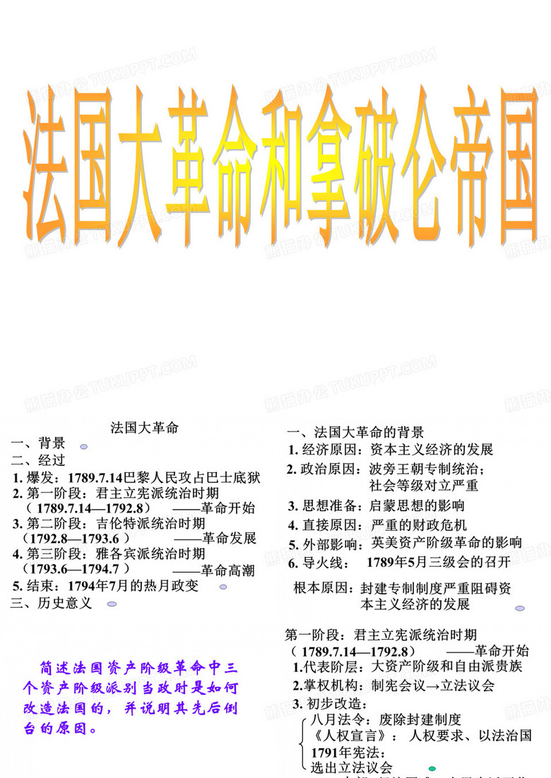 法国大革命和拿破仑帝国