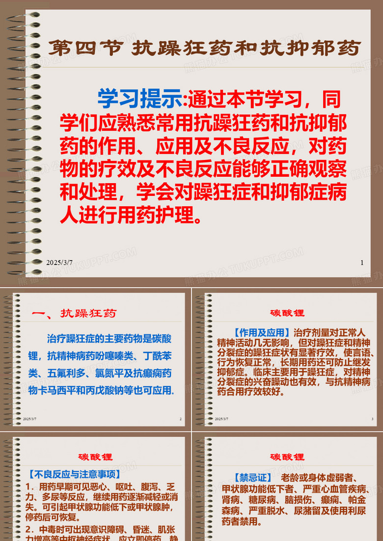 抗躁狂药和抗抑郁药 