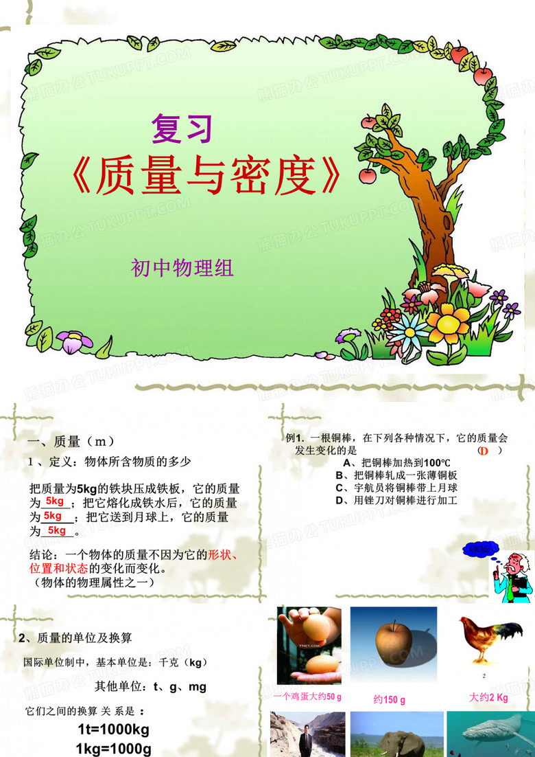 质量和密度复习