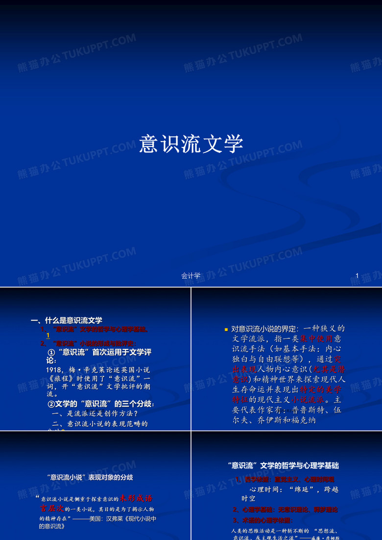 意识流文学PPT学习教案