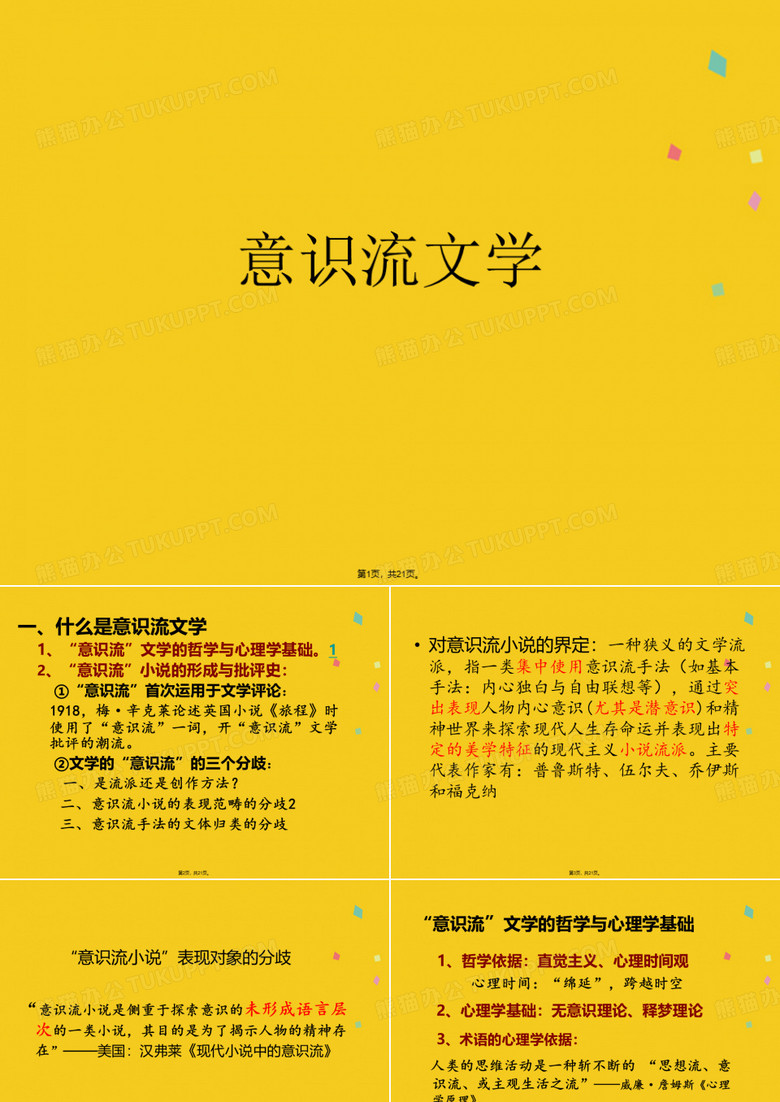 意识流文学(共21张PPT)