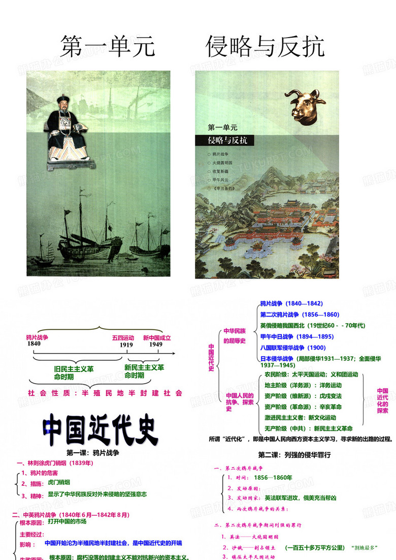 《侵略与反抗》单元复习