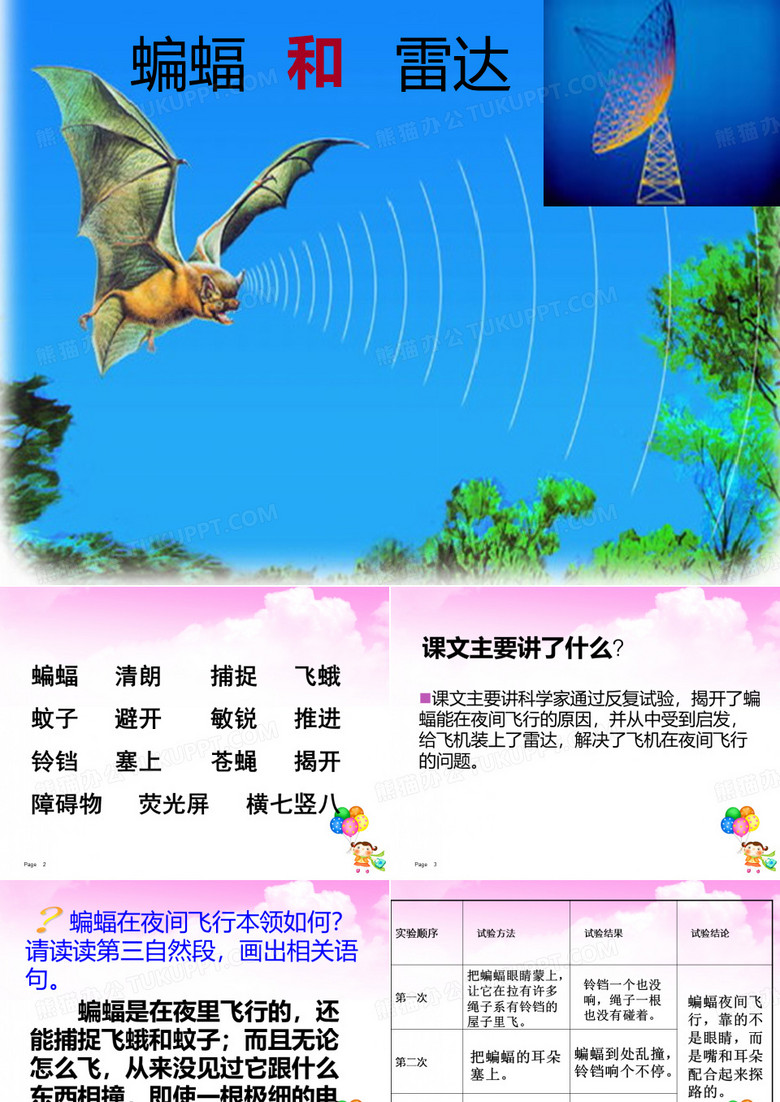 《蝙蝠和雷达》课件