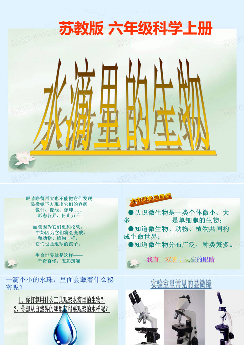 《水滴里的生物》