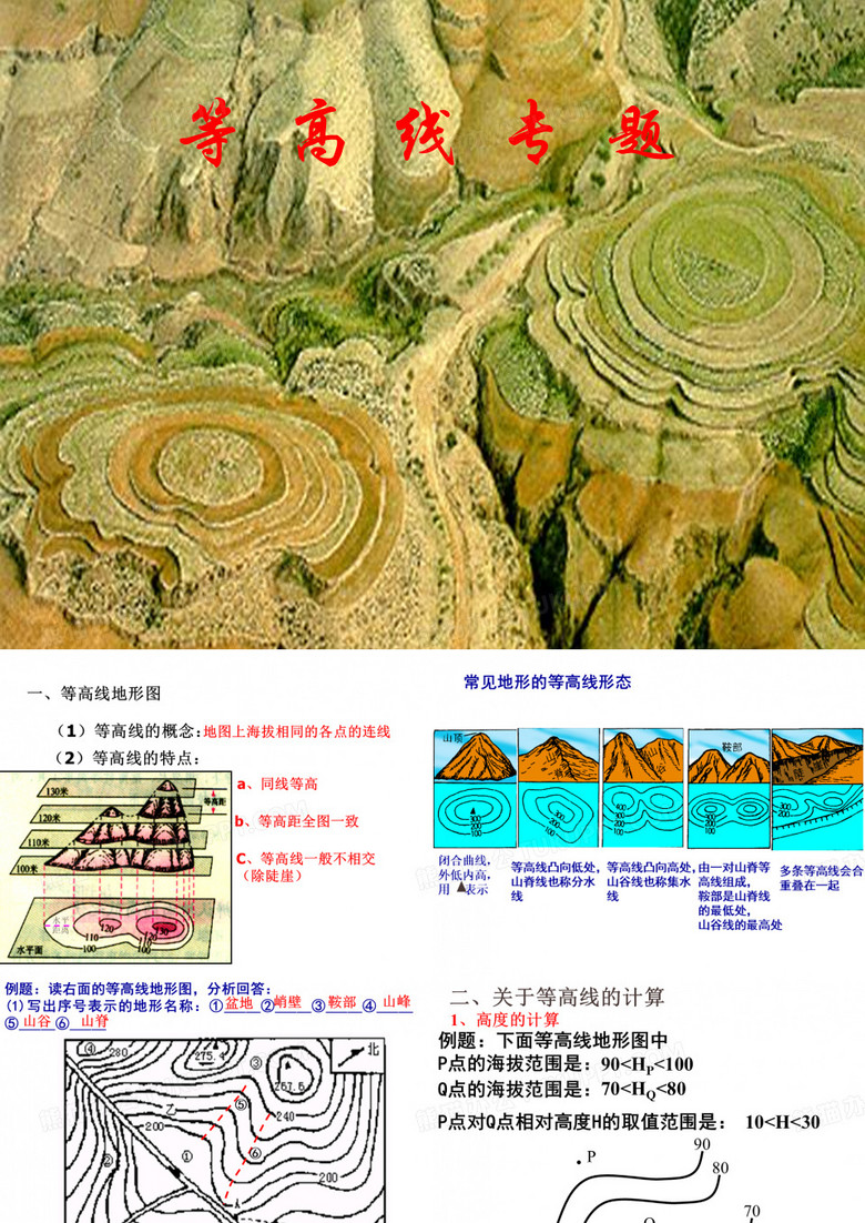 等高线及地形剖面图
