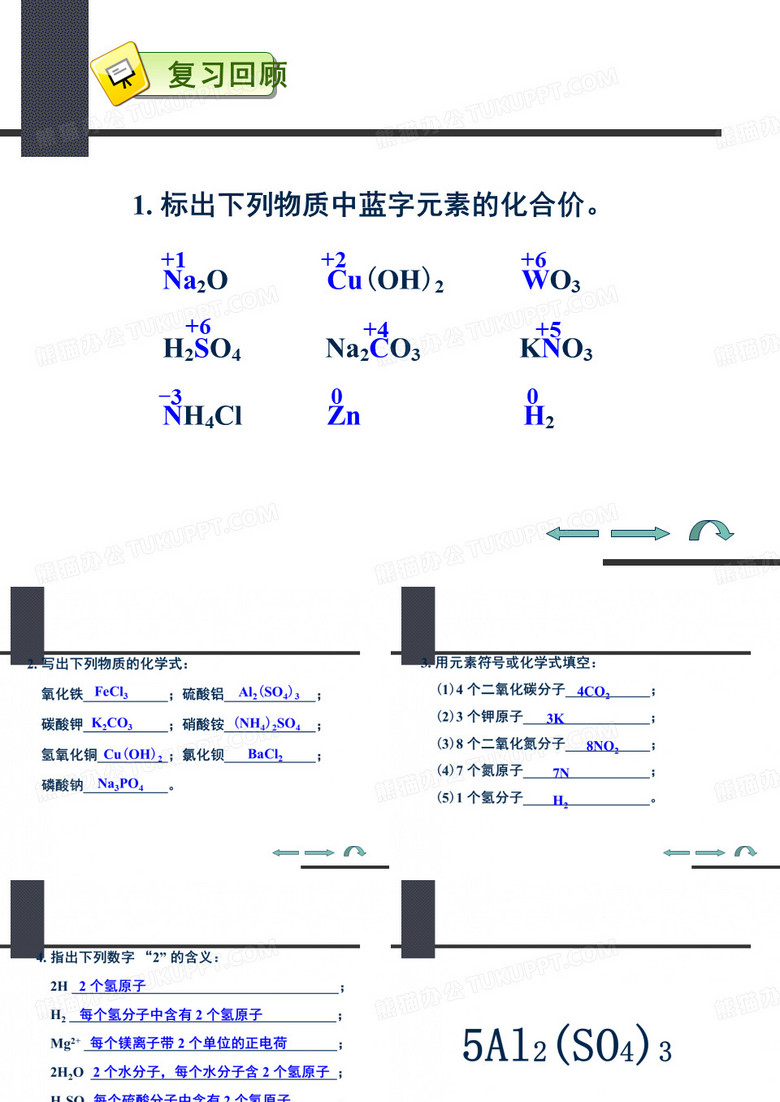物质组成的定量表示