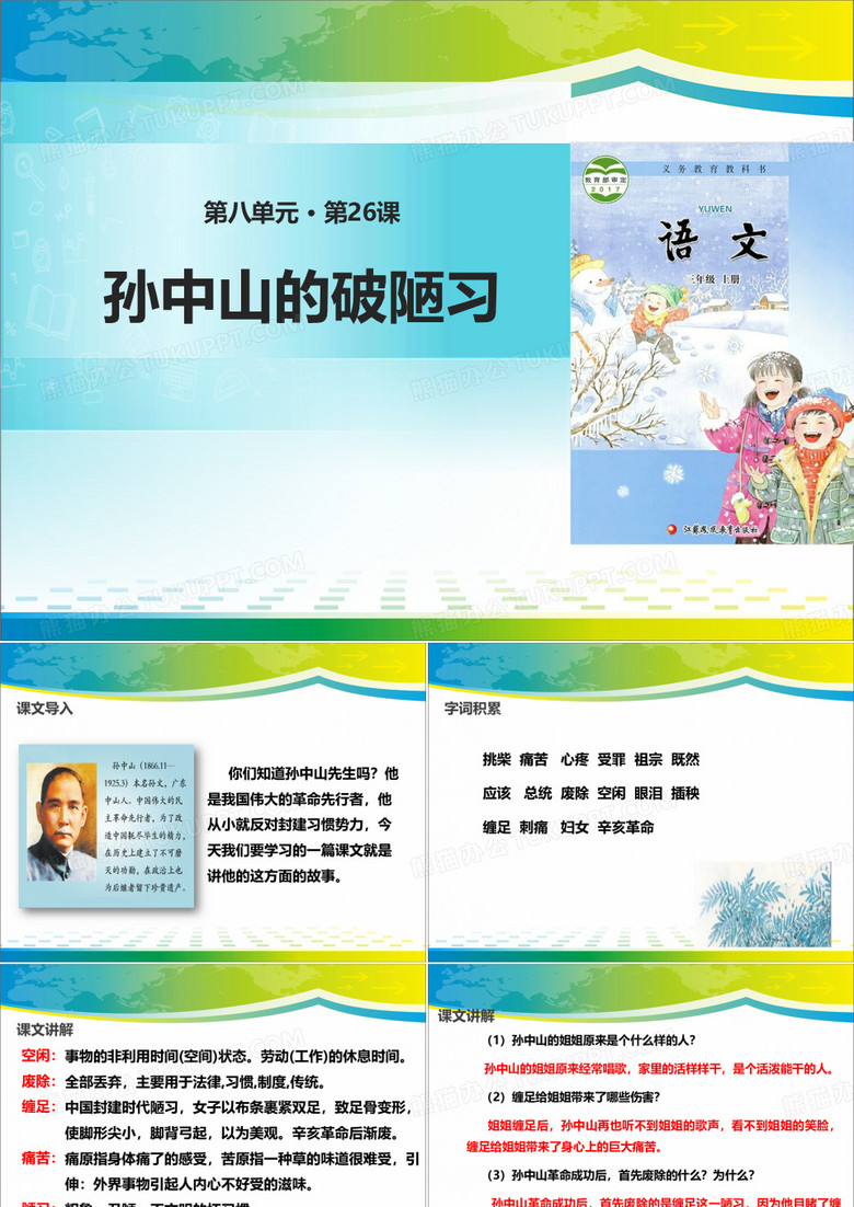 《孙中山破陋习》PPT下载【完美版课件】