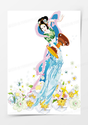 的仙女卡通中秋10中秋节日古代仙女月饼10古代仙女嫦娥与玉兔20手绘