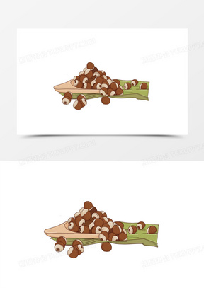 手绘插画风中药芡实免抠元素