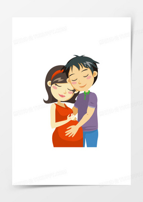 夫妻孕妇七夕情人节