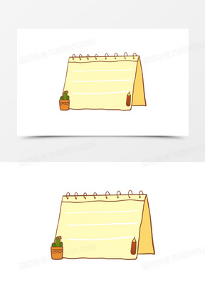 手绘可爱日历边框元素