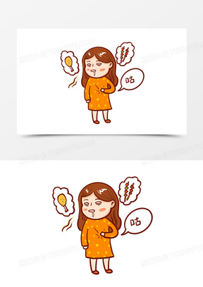 吃东西卡通图片素材