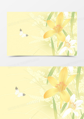 手绘黄色花朵淡雅壁纸