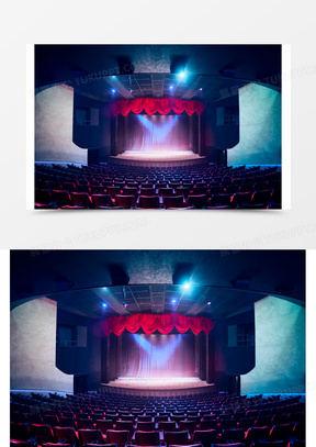 漂亮的舞台灯光观众席