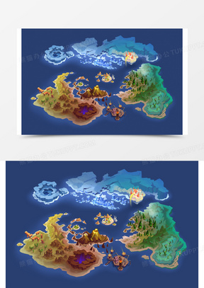 卡通岛屿游戏地图