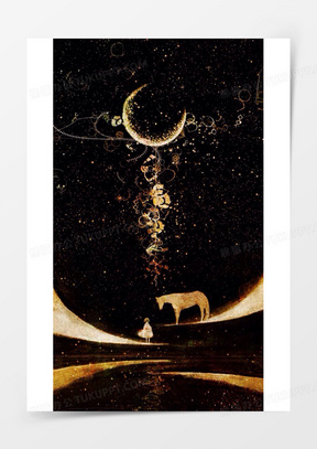 黑色星空图片素材