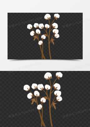 手绘棉花免抠元素