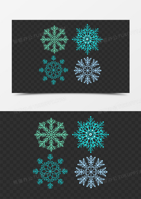 手绘雪花图片素材