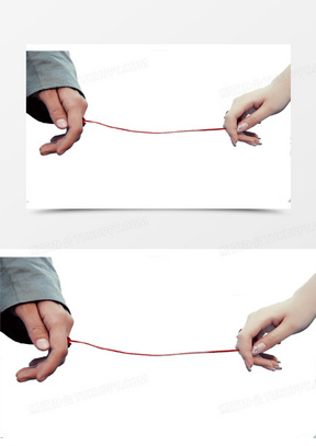 牵红绳情侣元素