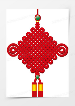 红色吉祥结喜迎元旦