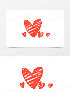 线彩虹爱心图案元素90心形漂浮免抠装饰元素20心形漂浮元素装饰图案20