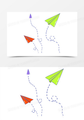 纸飞机动漫图片透明图片