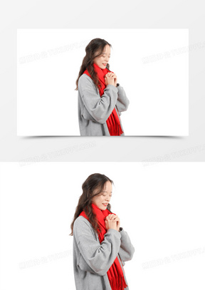 女生闭眼许愿实拍免抠元素