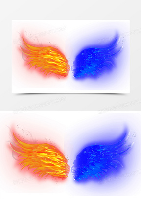 冰火天使翅膀免扣素材