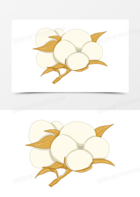 卡通手绘成熟棉花免抠元素