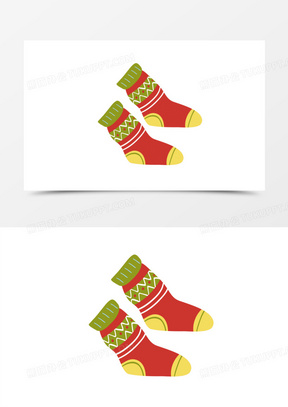 30圣诞袜子矢量素材170手绘蓝色冬季袜子矢量元素90可爱简笔粉色袜