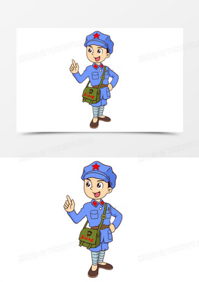 解放军卡通图片素材