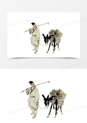 91李时珍采药00手绘采药女孩752古代中医之上山采药图1023古人采药