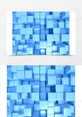 天蓝色凹凸方块背景