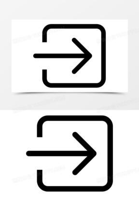 登录方箭头按钮轮廓图标