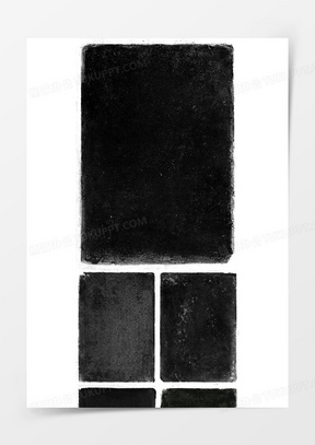 黑色长方形墨迹海报背景