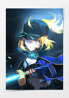 日式动漫蓝色妖姬