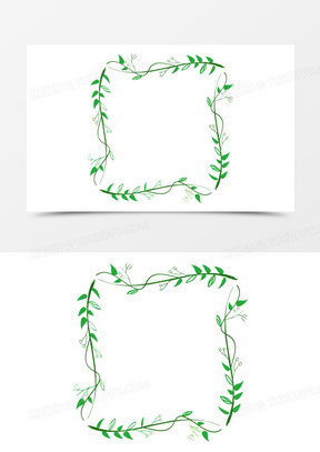 手绘四边形柳树边框免抠元素241春天惊蛰插画风背景20春天惊蛰节气