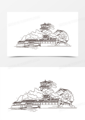 避暑山庄#建筑设计#马克笔手绘